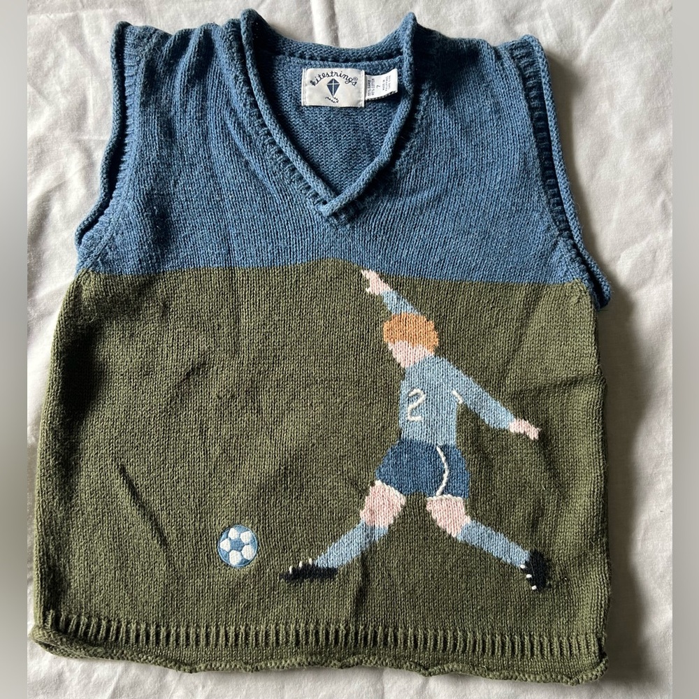 Kitestrings Soccer Boys Sweater Vest size 7